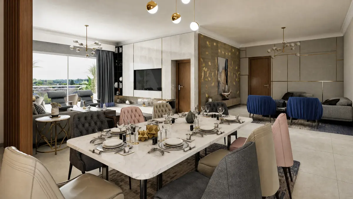 Dining area inside a Prestige Clairemont home